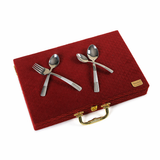 Steel Edge Platinum Silver Spoon Cutlery 24pcs Set
