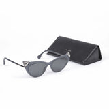 Fendi Blue Plastic Crystal Cat Eye Sunglasses - 52IR
