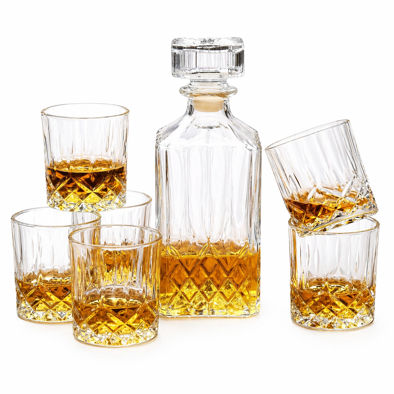 Decanter Set Yds - 1717, 7 Units, 700Ml + 6 X 330Ml