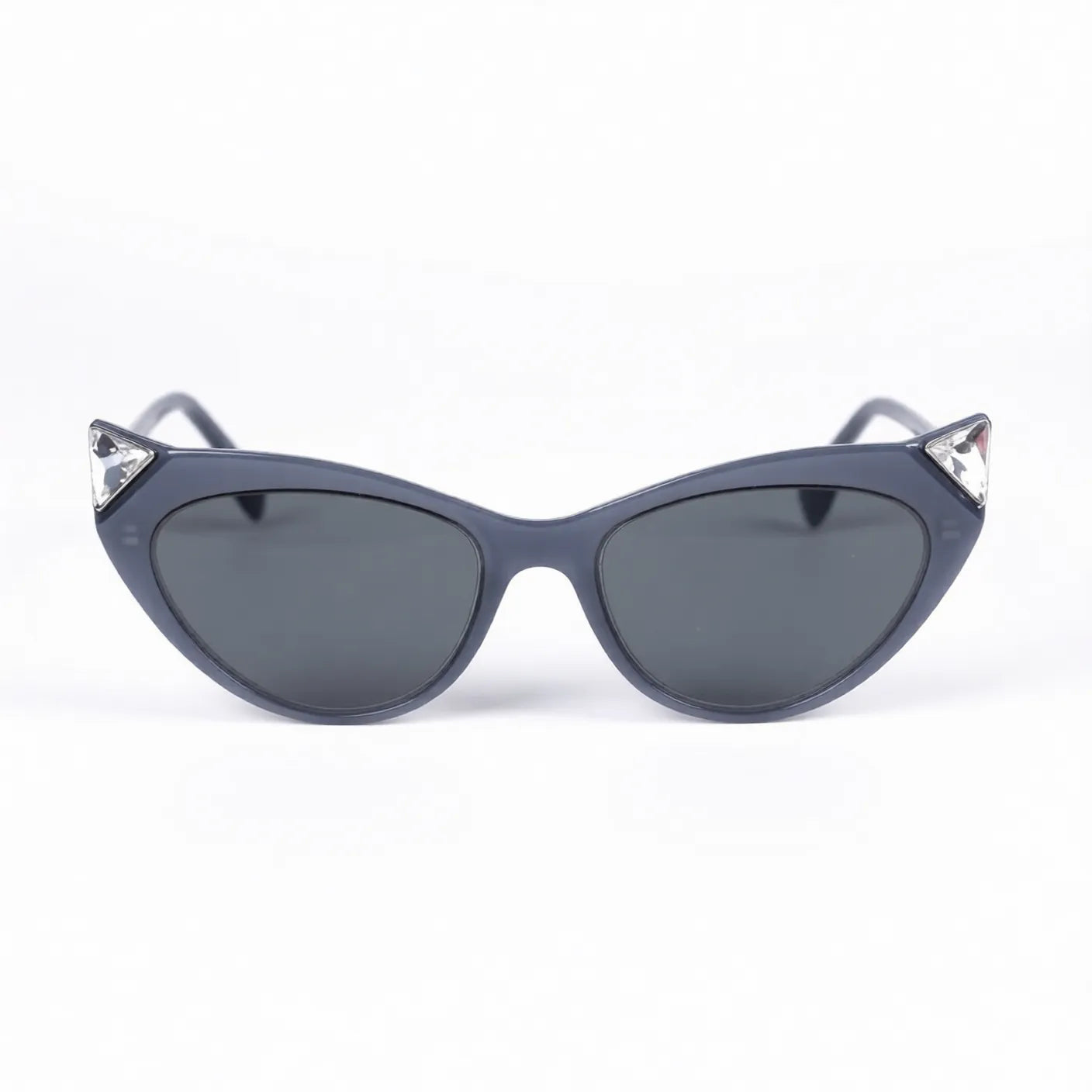 Fendi Blue Plastic Crystal Cat Eye Sunglasses - 52IR