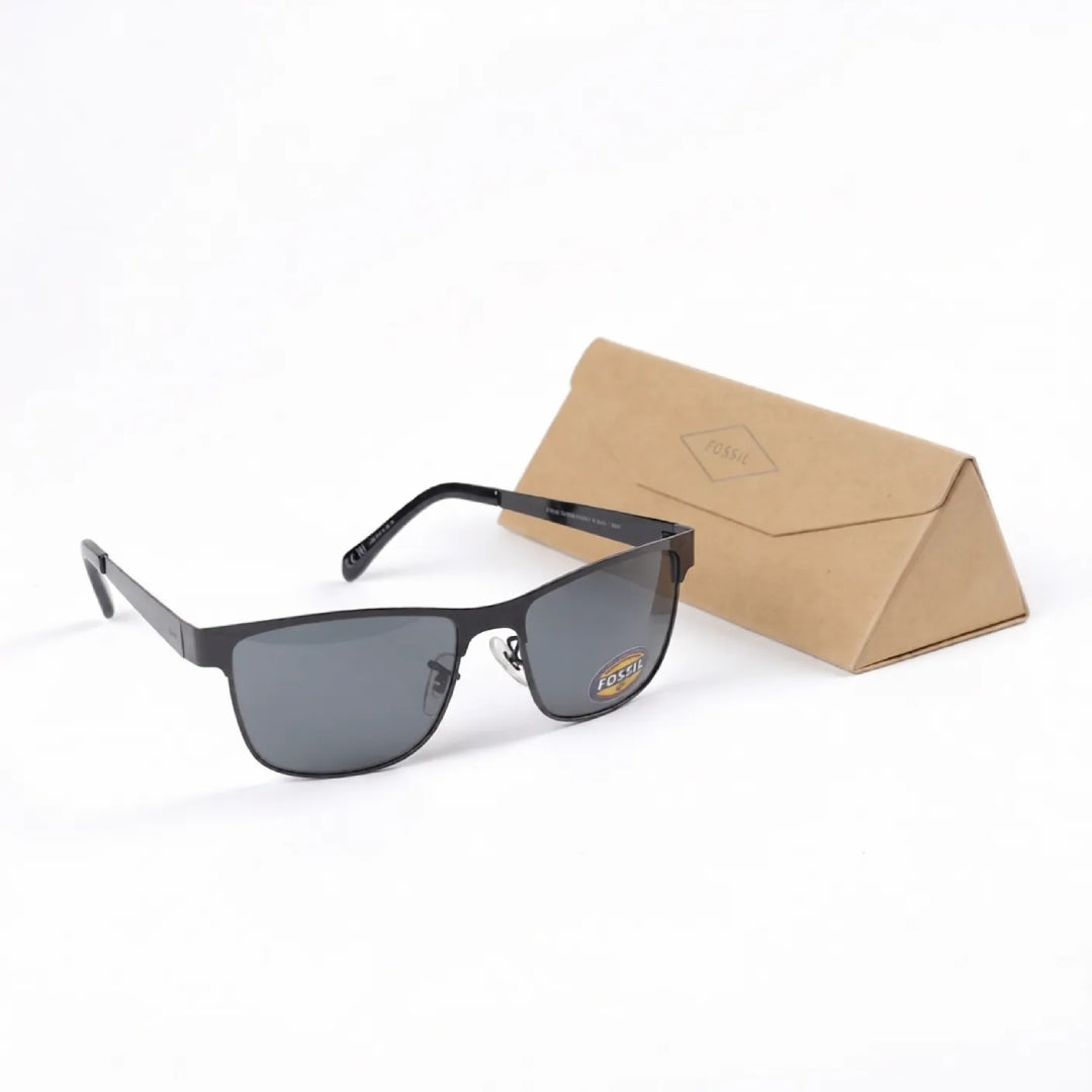 Fossil grey Square UV Sunglasses For Man