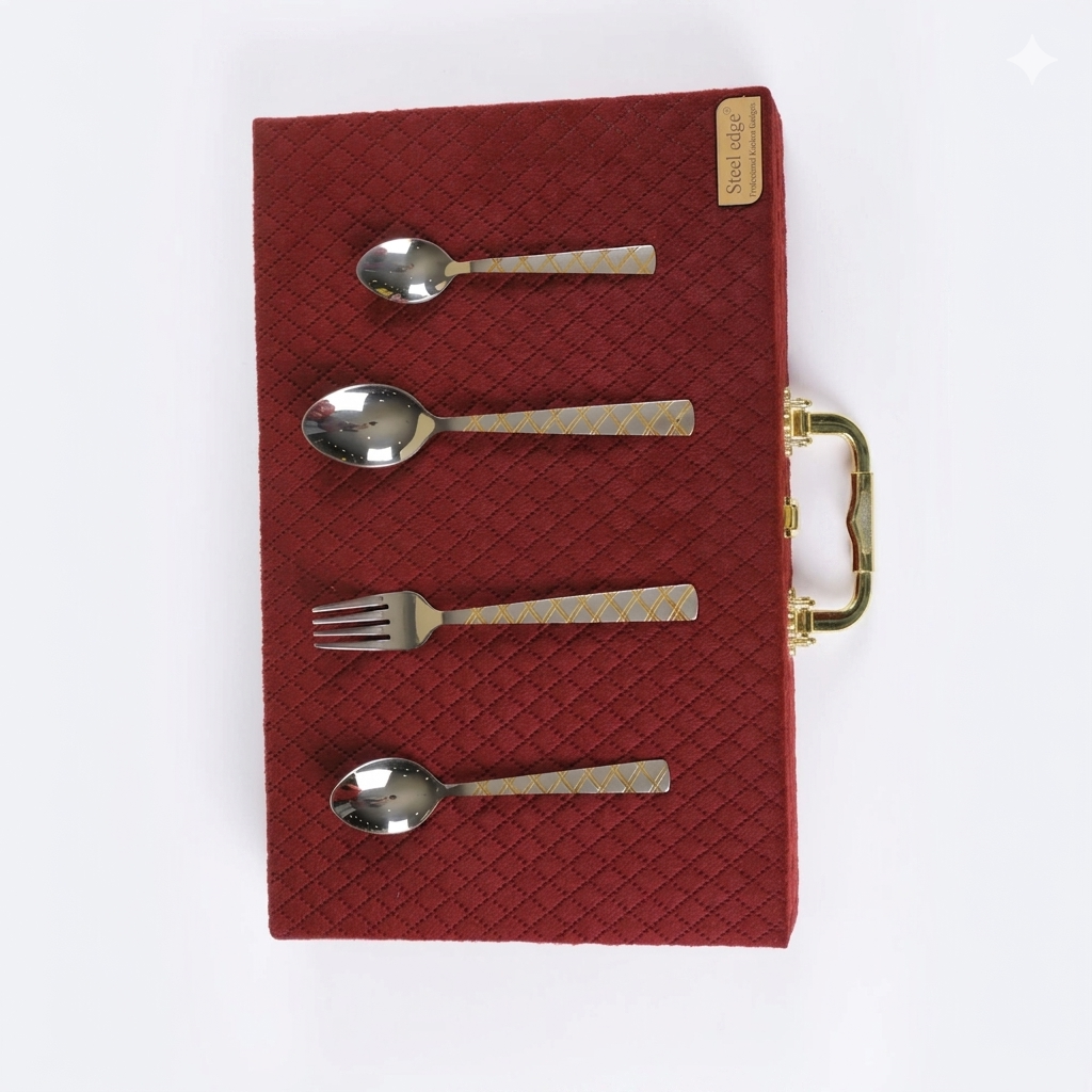 Steel Edge Cutlery Cross Gold 24pcs Set