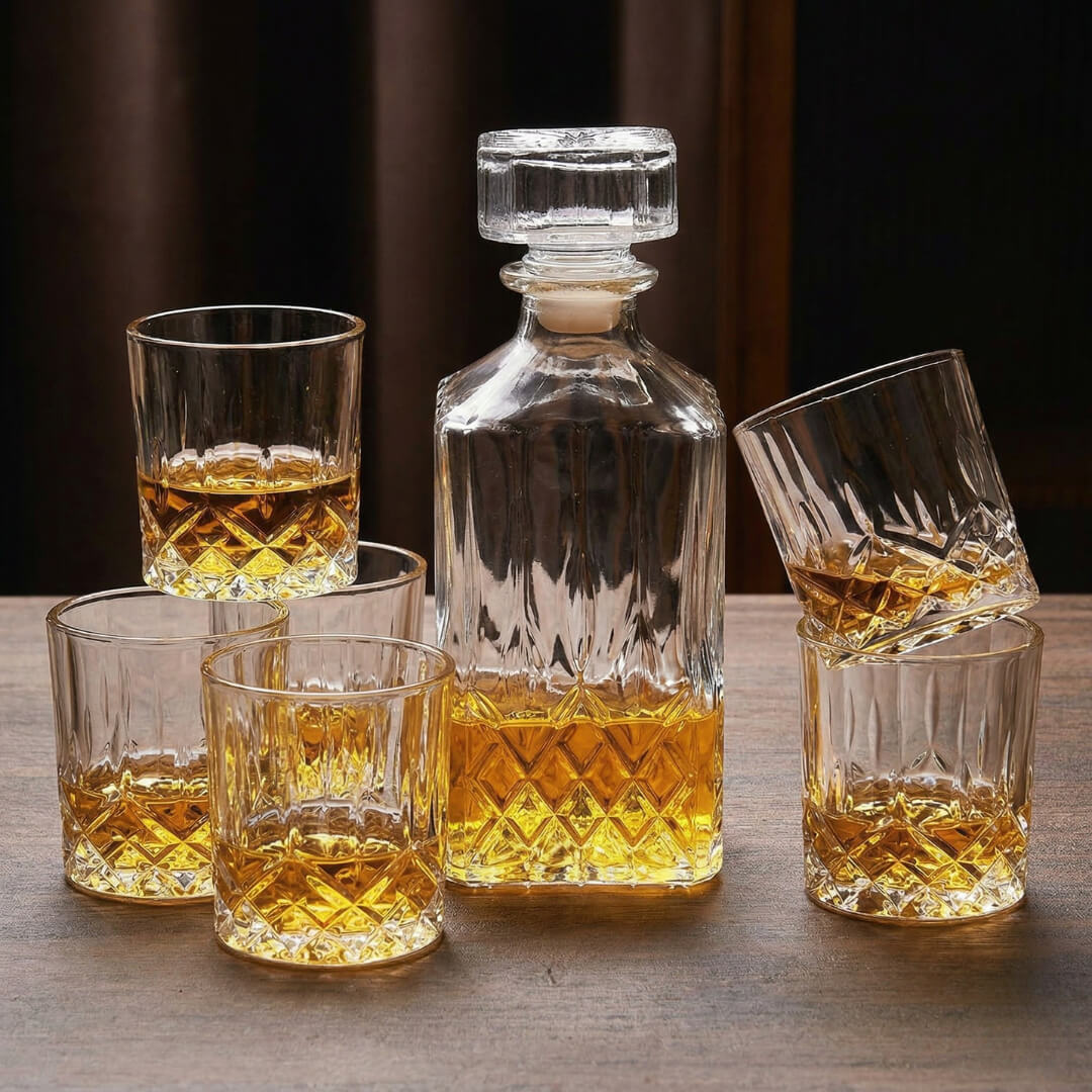 Decanter Set Yds - 1717, 7 Units, 700Ml + 6 X 330Ml